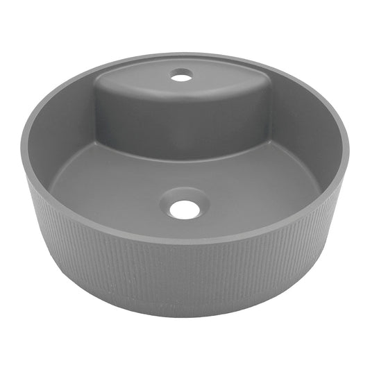 Laveo Cliff Grooved Granite Countertop Basin 360 mm - Grey – featured product image