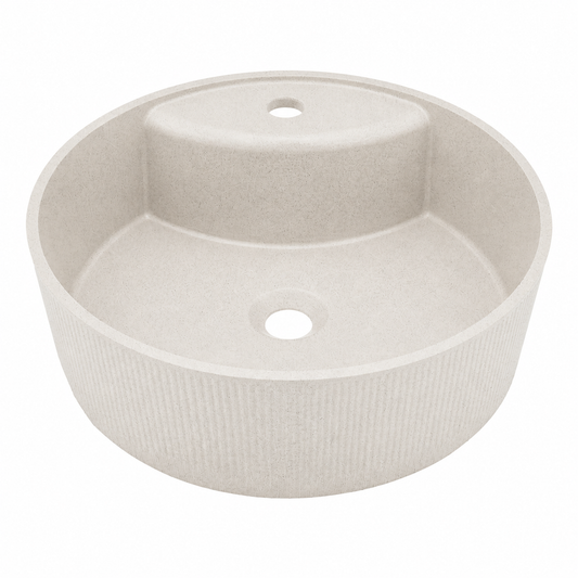 Laveo Cliff grooved granite countertop basin in Jasmine