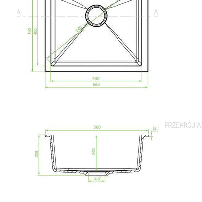 Laveo Ibiza SBI_V10U Volcano undermount granite sink - view 4