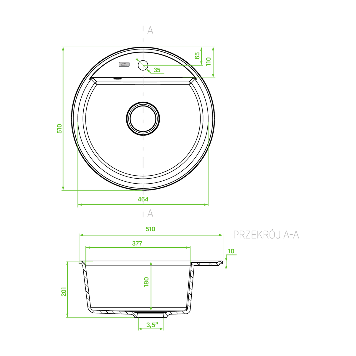 Laveo Muna SPU_J80Y technical drawing