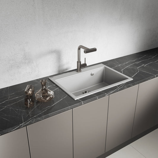 Laveo Tau Granite Sink 1 Bowl 700 mm – Grey – additional product view