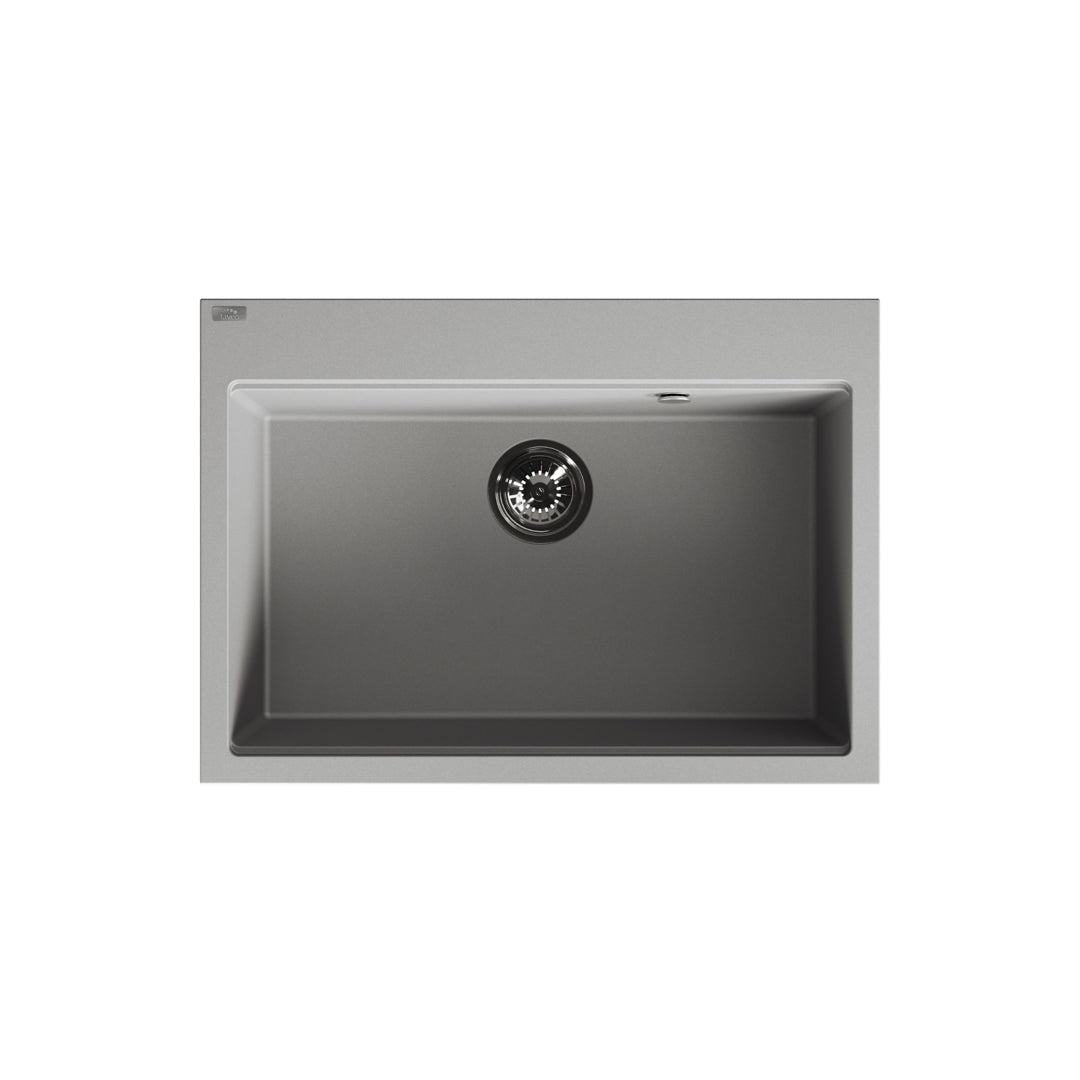 Laveo Tau Granite Sink 1 Bowl 700 mm – Grey – additional product view