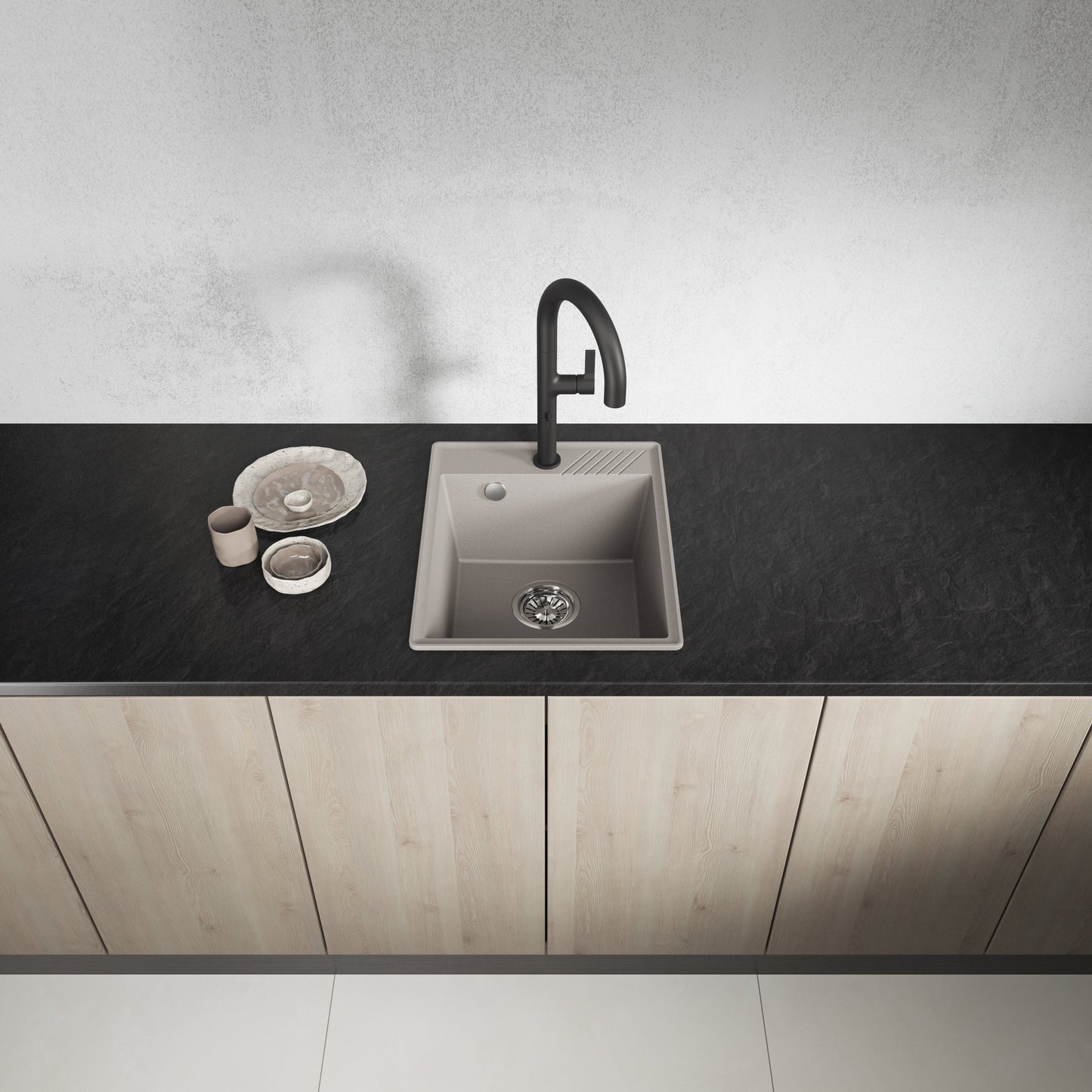 Laveo Hub Granite Sink – Beige – additional product view