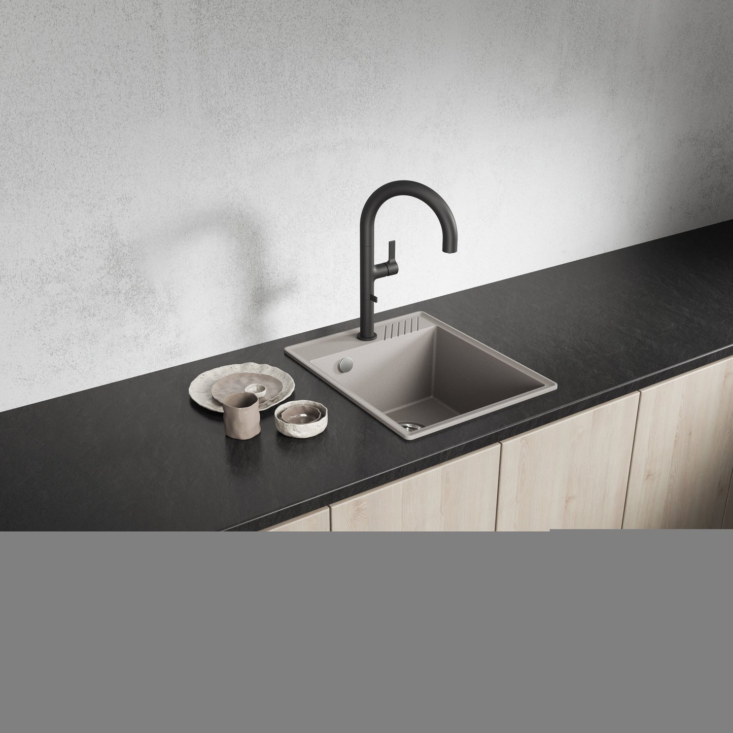 Laveo Hub Granite Sink – Beige – SPH_410Y