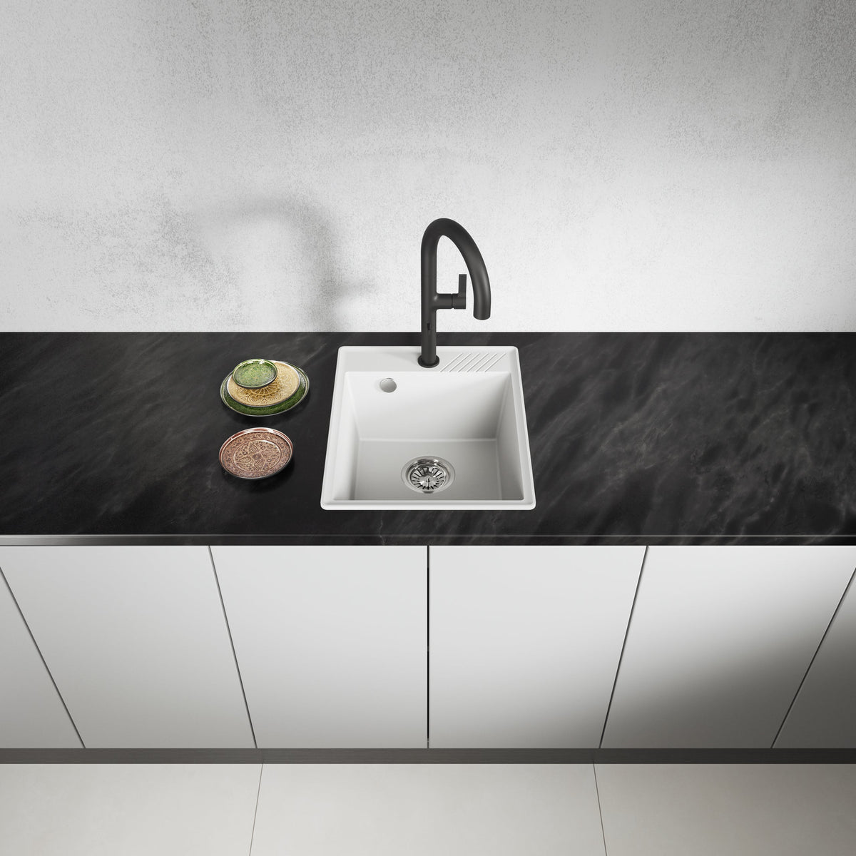 Laveo Hub Granite Sink – White – additional product view