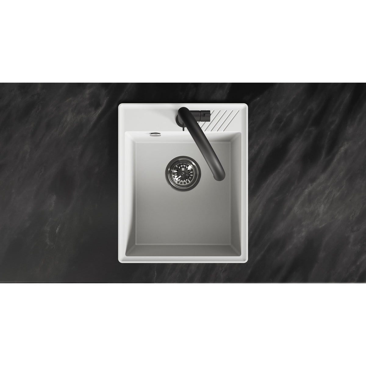 Laveo Hub Granite Sink – White – additional product view
