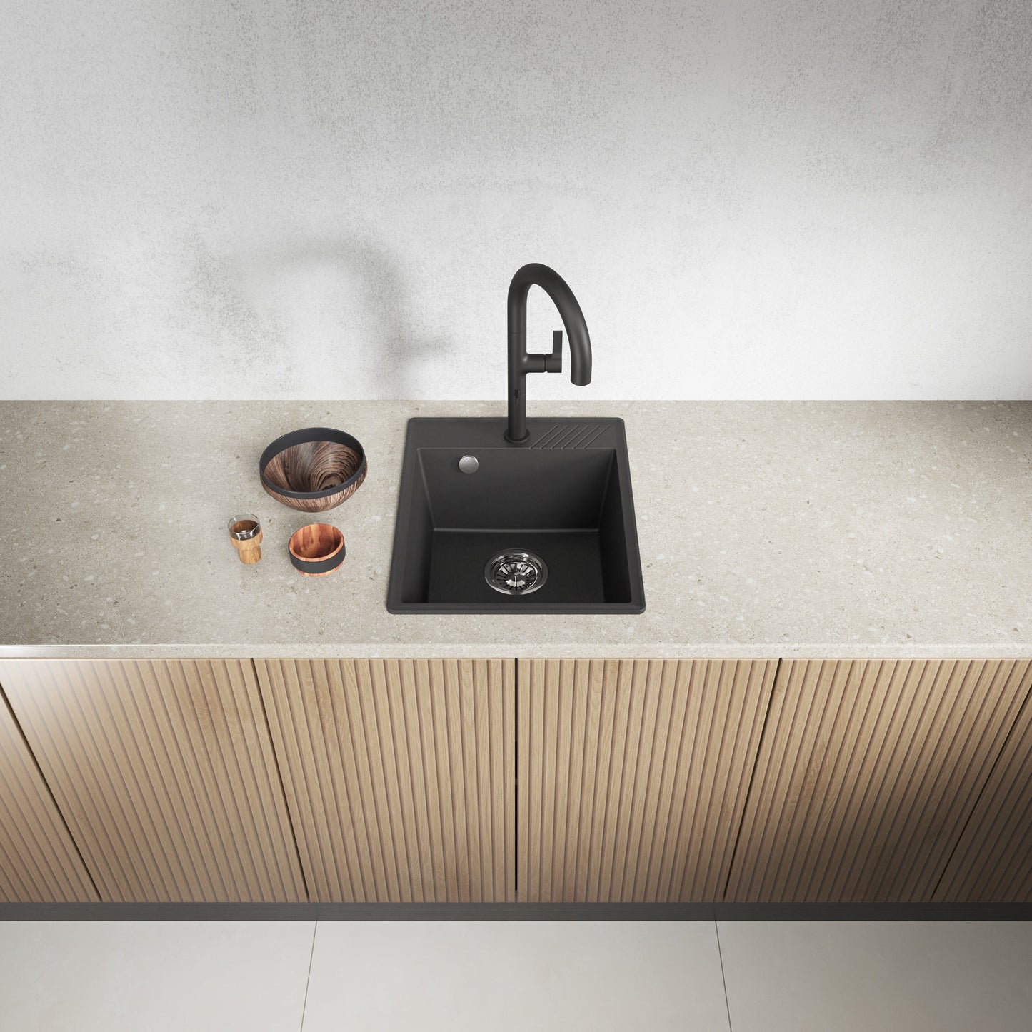 Laveo Hub Granite Sink – Black – additional product view