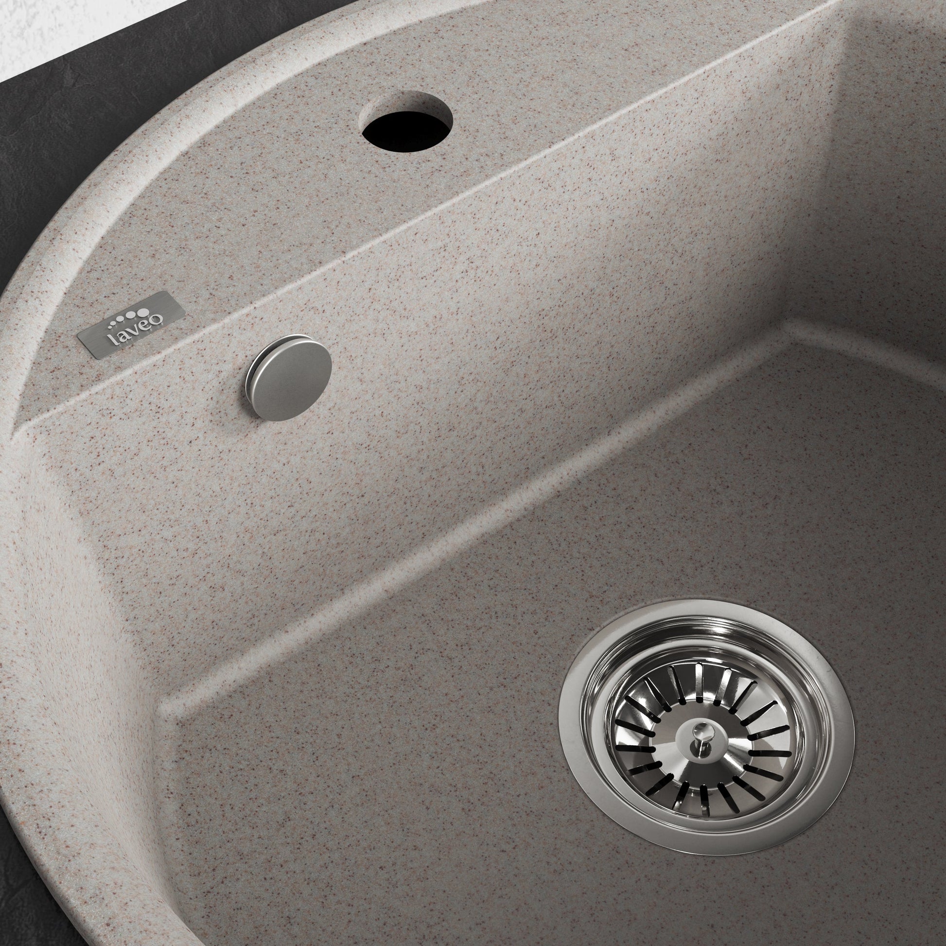 Laveo Muna Granite Sink – Beige – additional product view