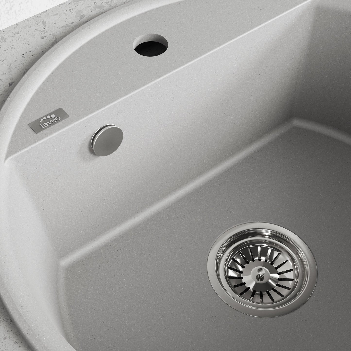 Laveo Muna Granite Sink – Grey – additional product view