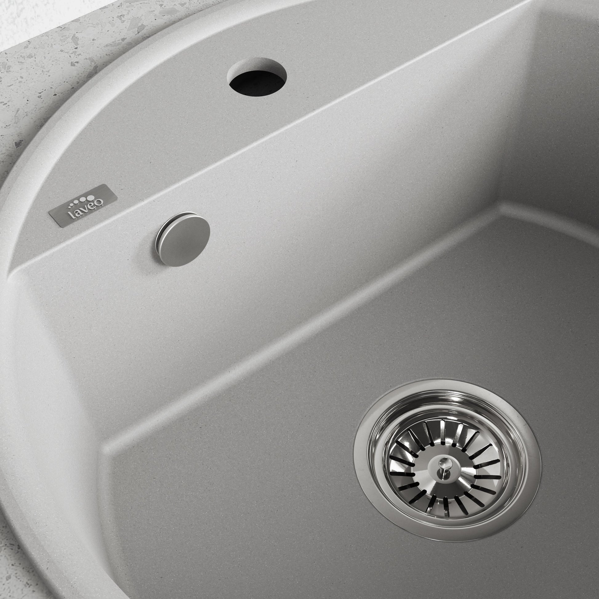 Laveo Muna Granite Sink – Grey – additional product view