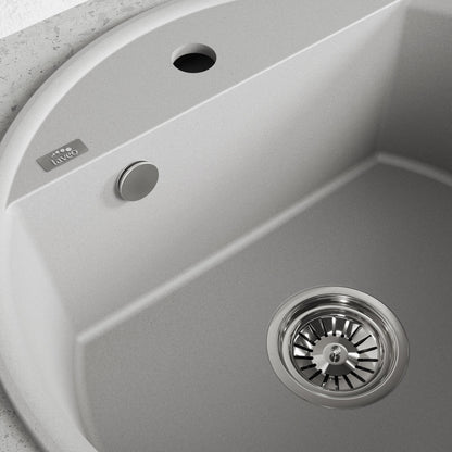 Laveo Muna Granite Sink – Grey – additional product view