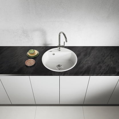 Laveo Muna Granite Sink – White – additional product view
