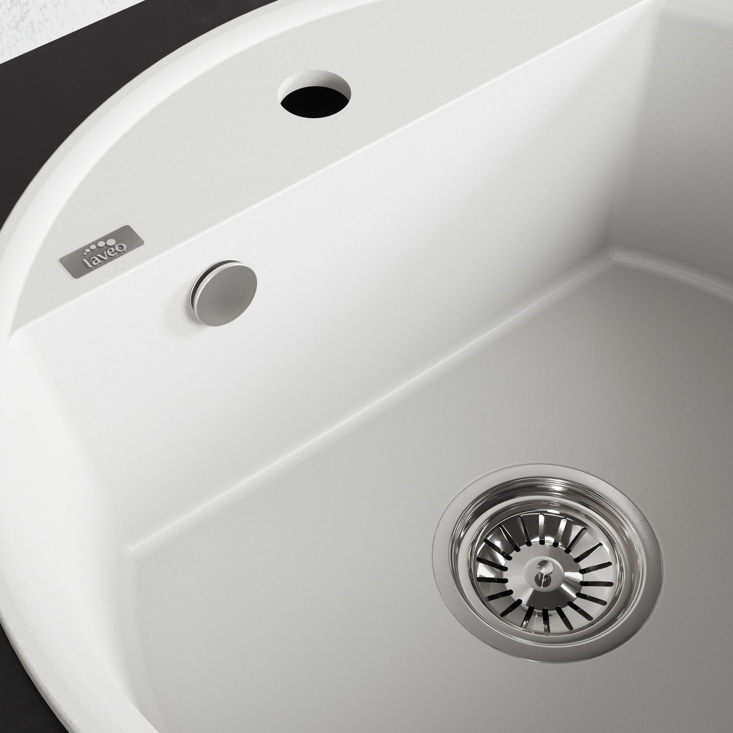 Laveo Muna Granite Sink – White – additional product view