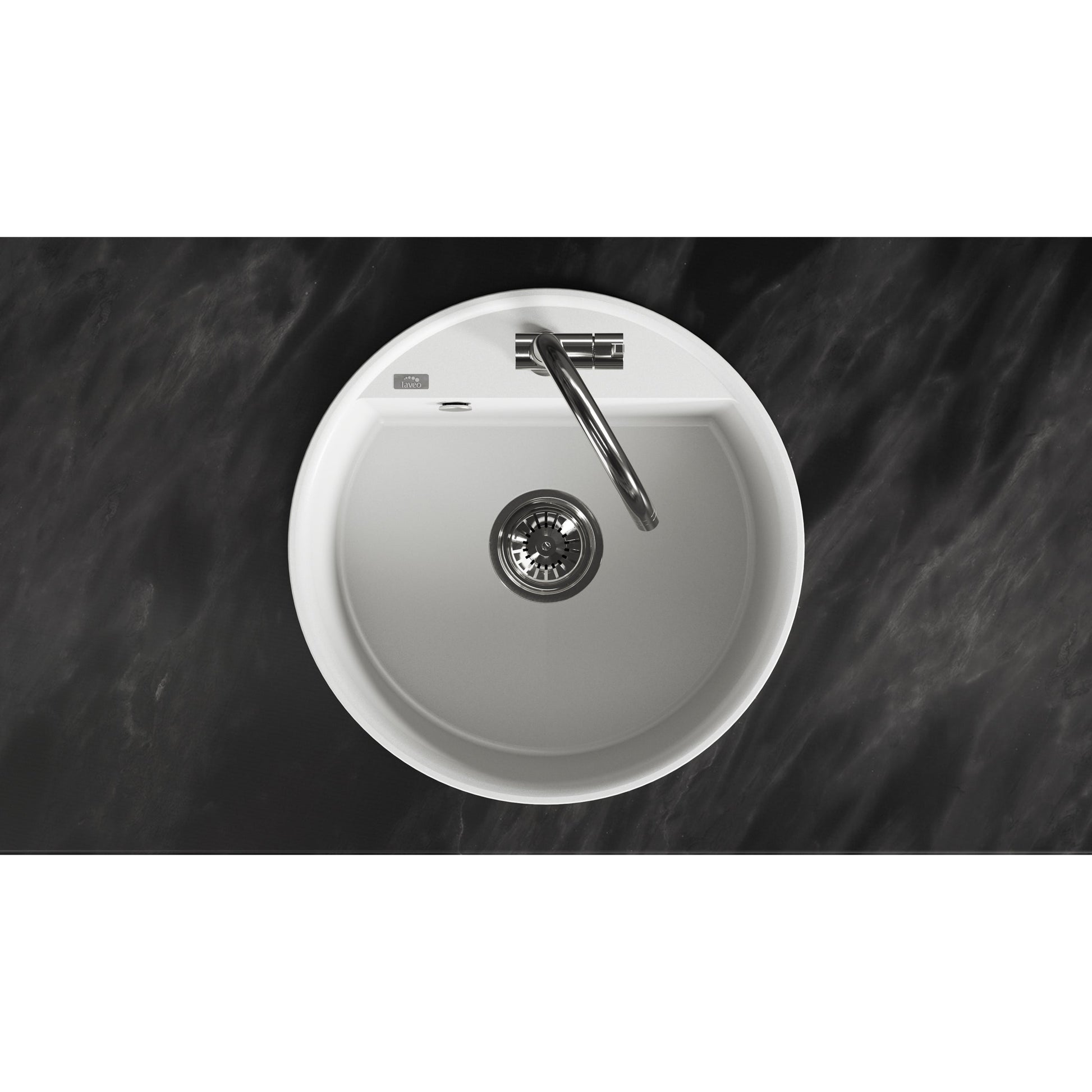 Laveo Muna Granite Sink – White – additional product view