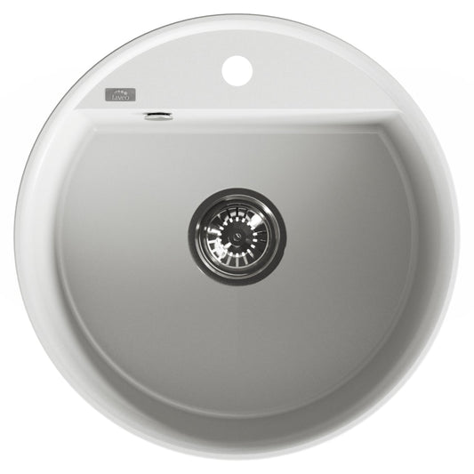 Laveo Muna Granite Sink – White – additional product view