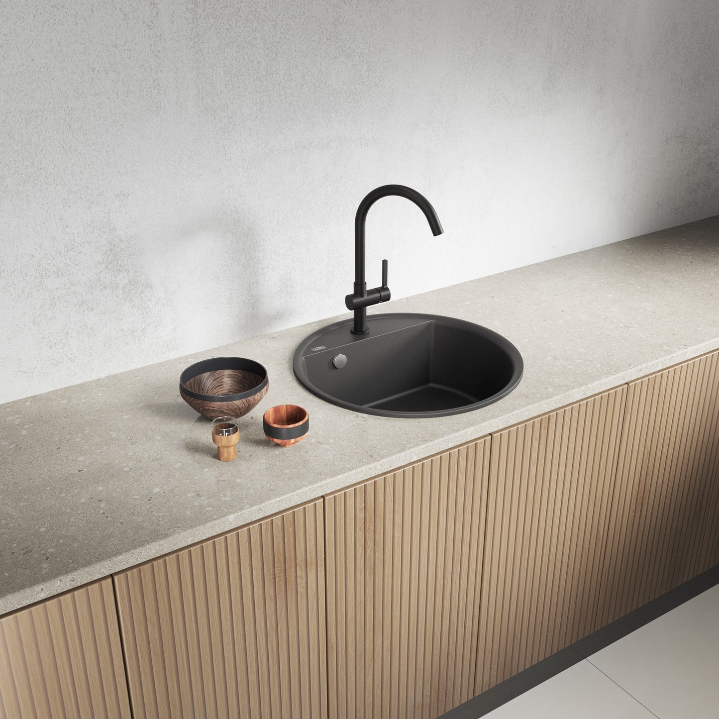 Laveo Muna Granite Sink – Black – additional product view