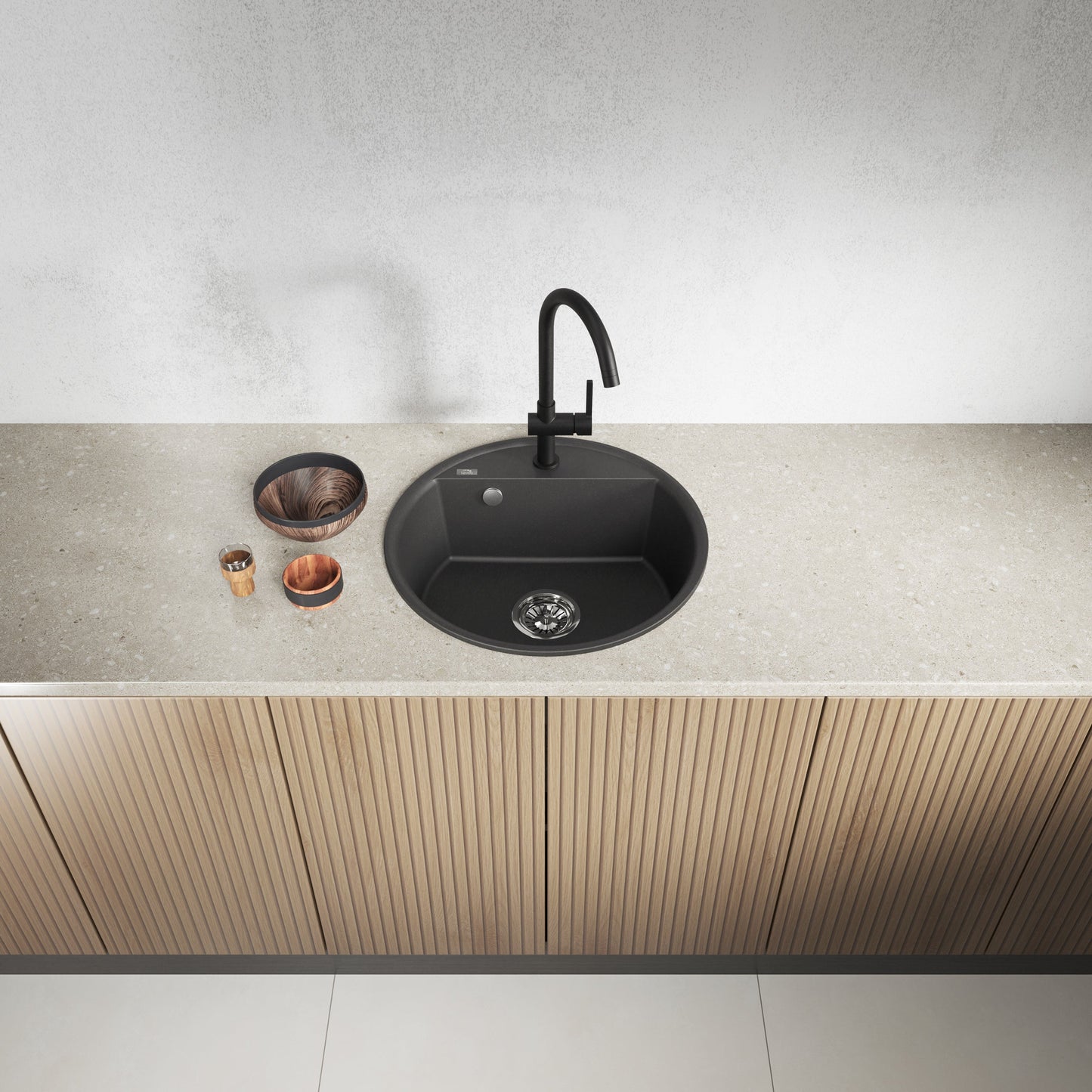 Laveo Muna Granite Sink – Black – additional product view