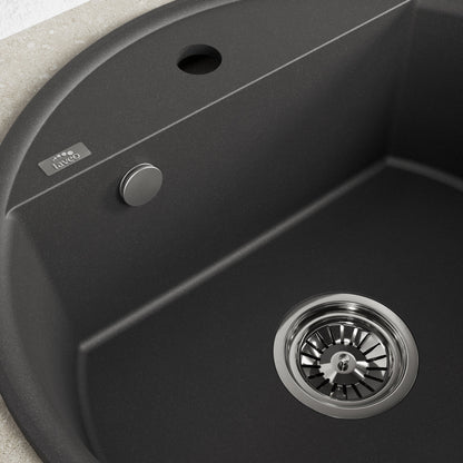 Laveo Muna Granite Sink – Black – additional product view