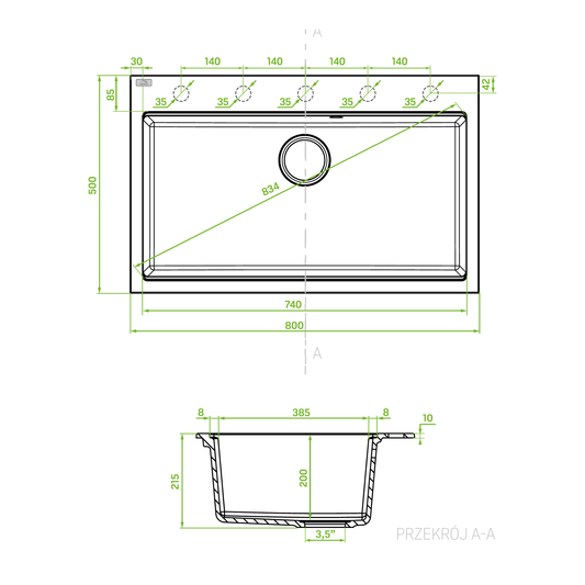 Laveo Tau SBT_J108 technical drawing