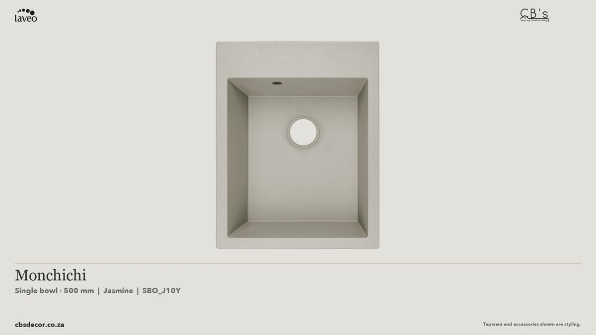 Laveo Monchichi Granite Kitchen Sink Single Bowl 500mm - Jasmine · product video