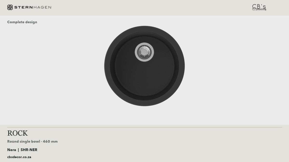 Sternhagen ROCK Nera Granite Kitchen Sink Round 460mm · whole-product video