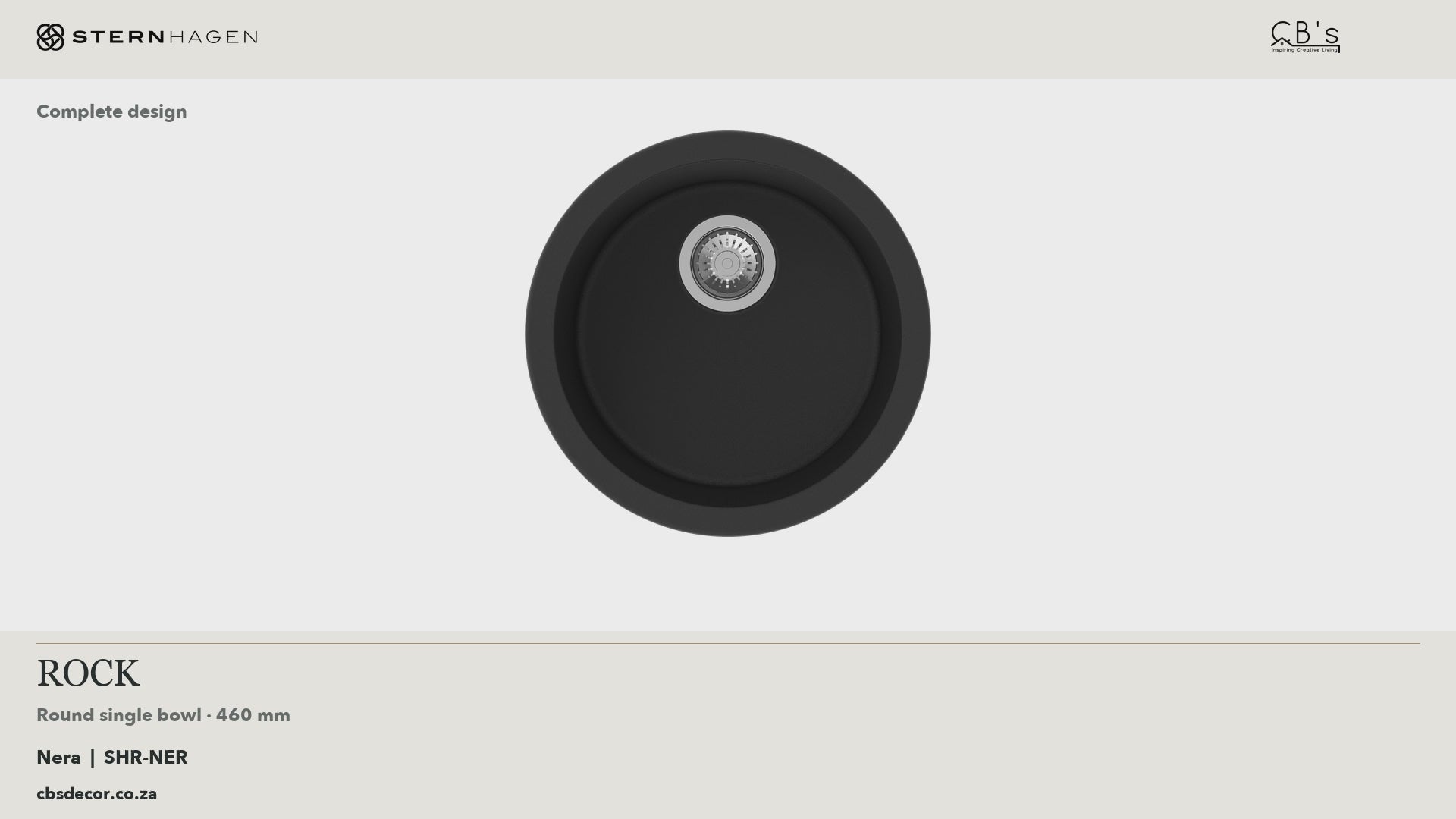 Sternhagen ROCK Nera Granite Kitchen Sink Round 460mm · whole-product video