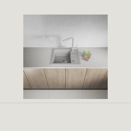Laveo Trzynastka Granite Kitchen Sink Single Bowl - Grey · product video