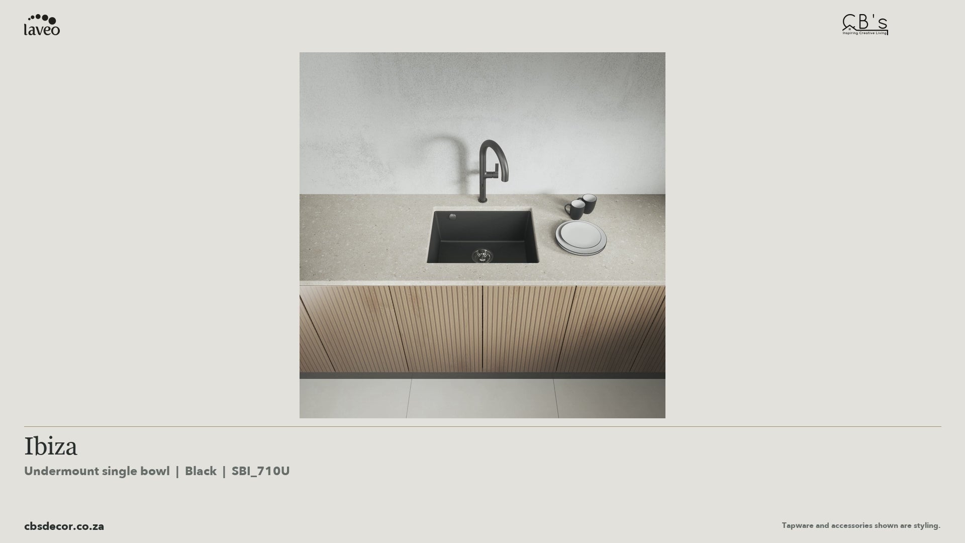 Laveo Ibiza Granite Undermount Sink - Black · product video