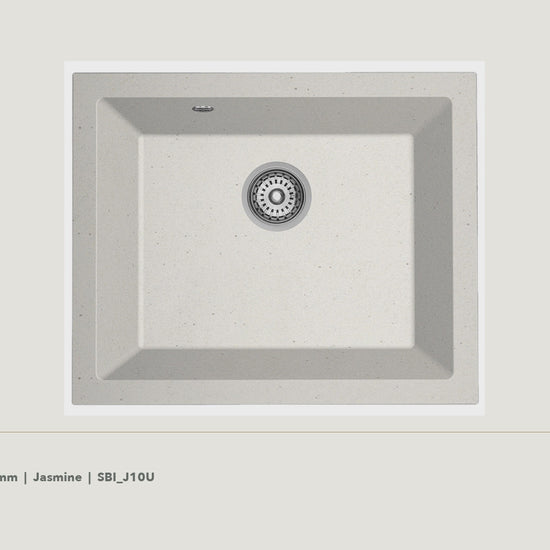 Laveo Ibiza Undermount Granite Kitchen Sink Single Bowl 560mm - Jasmine · product video