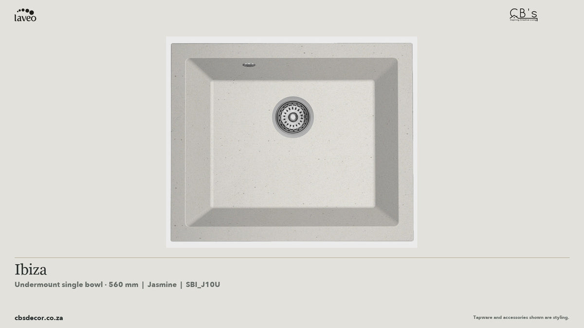 Laveo Ibiza Undermount Granite Kitchen Sink Single Bowl 560mm - Jasmine · product video