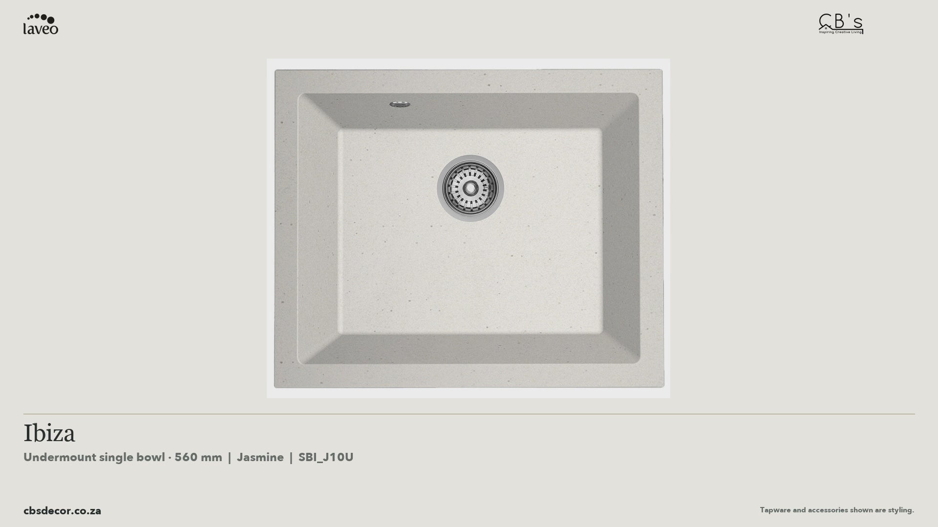 Laveo Ibiza Undermount Granite Kitchen Sink Single Bowl 560mm - Jasmine · product video