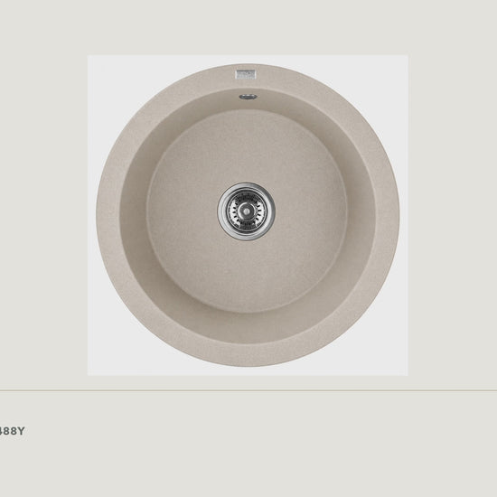 Laveo Dafne Granite Kitchen Sink Single Bowl V2 - Beige / Beach Sand · product video