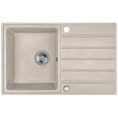 Laveo Margarita Granite Sink 1 Bowl with Drainer - Beach Sand