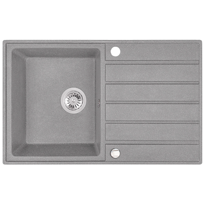 Laveo Margarita Granite Sink 1 Bowl with Drainer - Grey