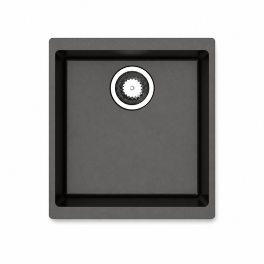STERNHAGEN Enigma N100M Granite Composite Undermount Kitchen Sink Single Bowl 460 mm - Metallic