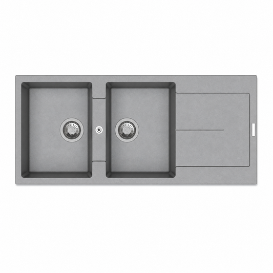 STERNHAGEN Enigma D200 Granite Composite Kitchen Sink Double Bowl with Drainer 1160 mm - Croma