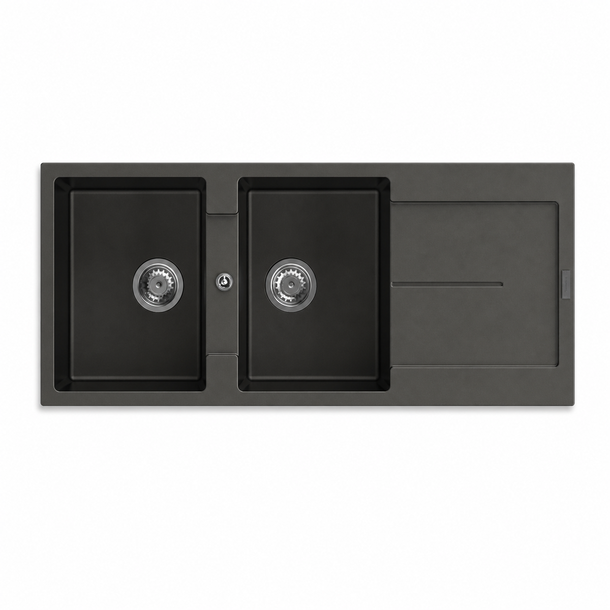 STERNHAGEN Enigma D200 Granite Composite Kitchen Sink Double Bowl with Drainer 1160 mm - Metallic