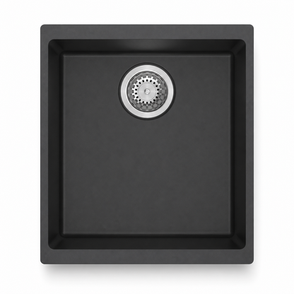 STERNHAGEN Enigma N100M Granite Composite Undermount Kitchen Sink Single Bowl 460 mm - Nera Black