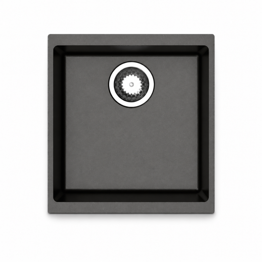 STERNHAGEN Enigma N100N Granite Composite Undermount Kitchen Sink Single Bowl 460 mm - Metallic