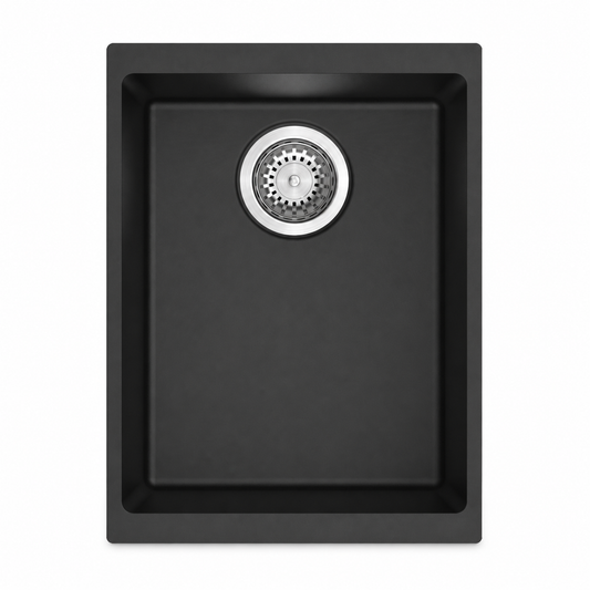 STERNHAGEN Enigma N100N Granite Composite Undermount Kitchen Sink Single Bowl 460 mm - Nera Black