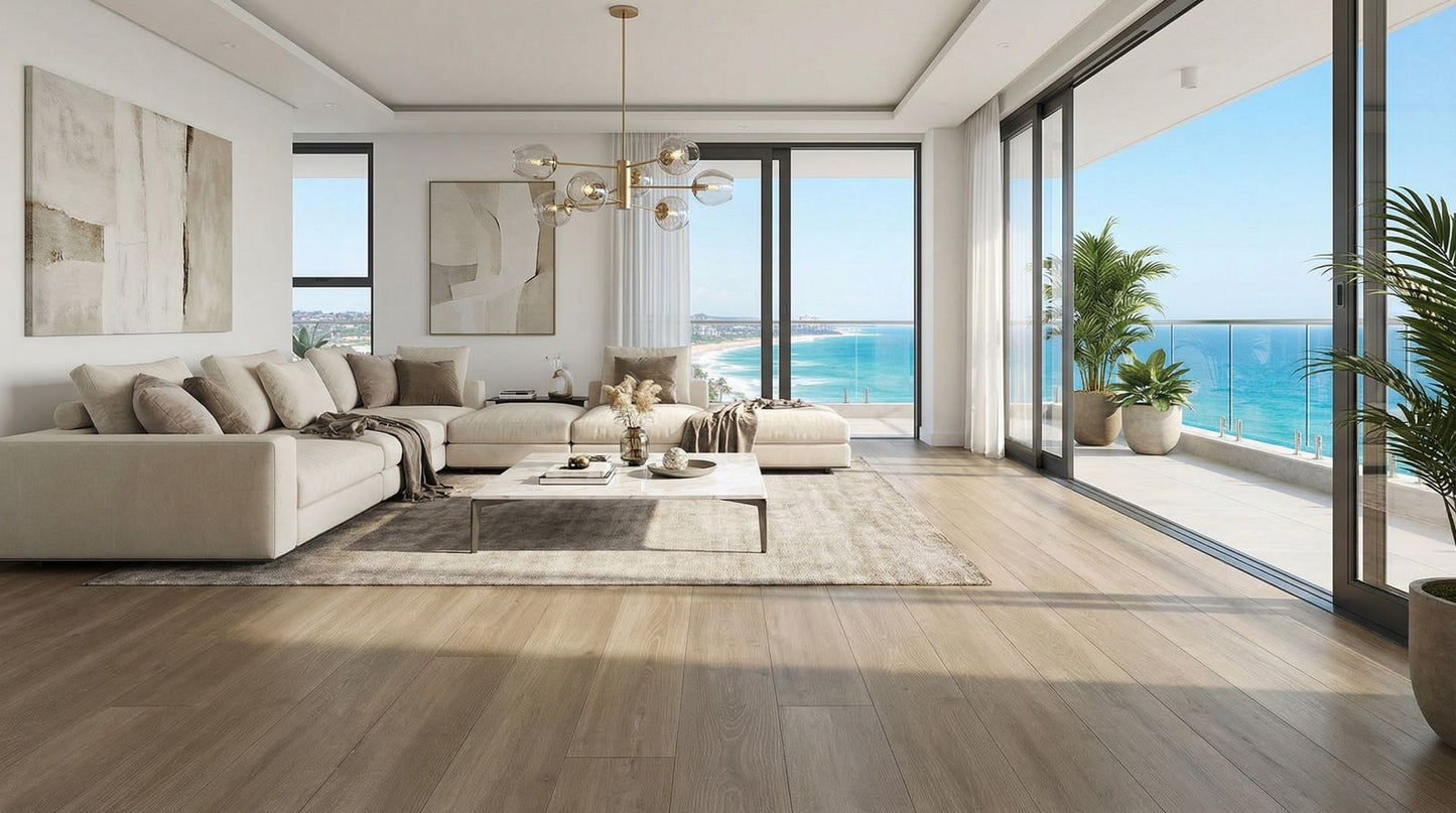 Parador Trendtime 6 Oak Skyline Pearl-Grey laminate flooring room setting