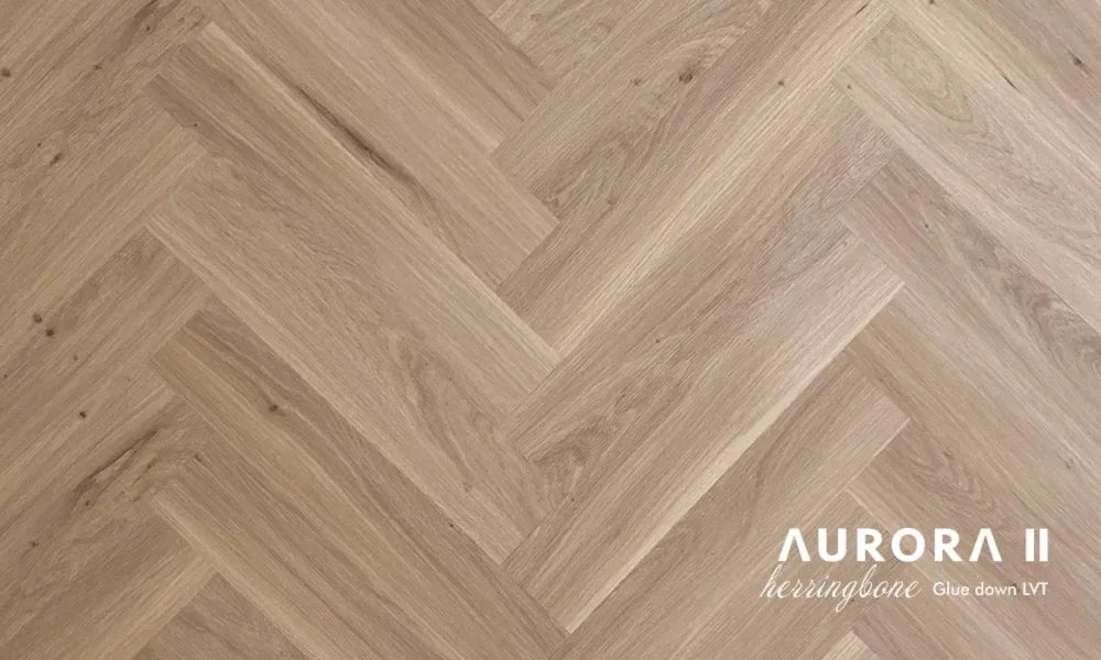 Celeste Herringbone Glue Down Vinyl Flooring