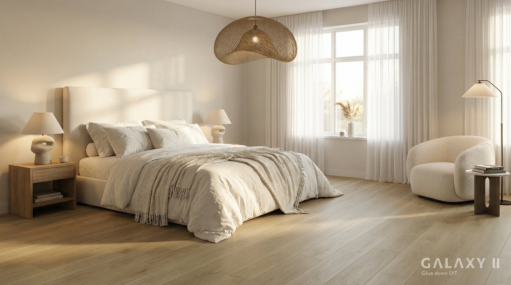 Galaxy II Zephyra Glue Down Vinyl Flooring room setting