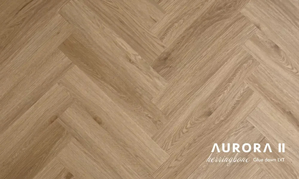 Selene Herringbone Glue Down Vinyl Flooring