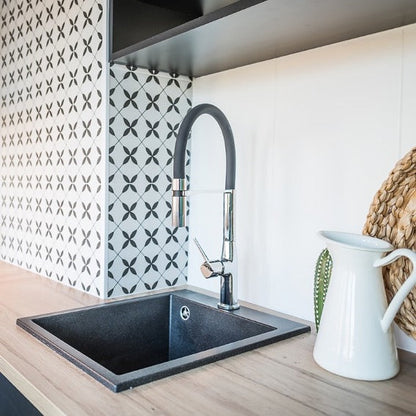 Laveo Chichi Granite Sink 1 Bowl - Monochrome Black