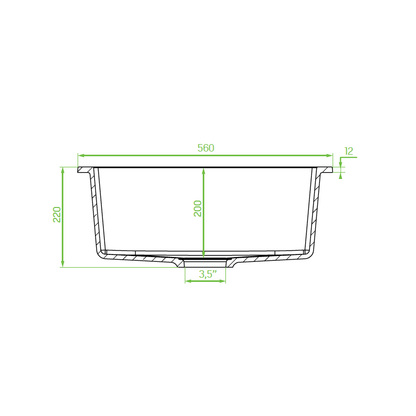 Laveo Ibiza Granite Undermount Sink - Black