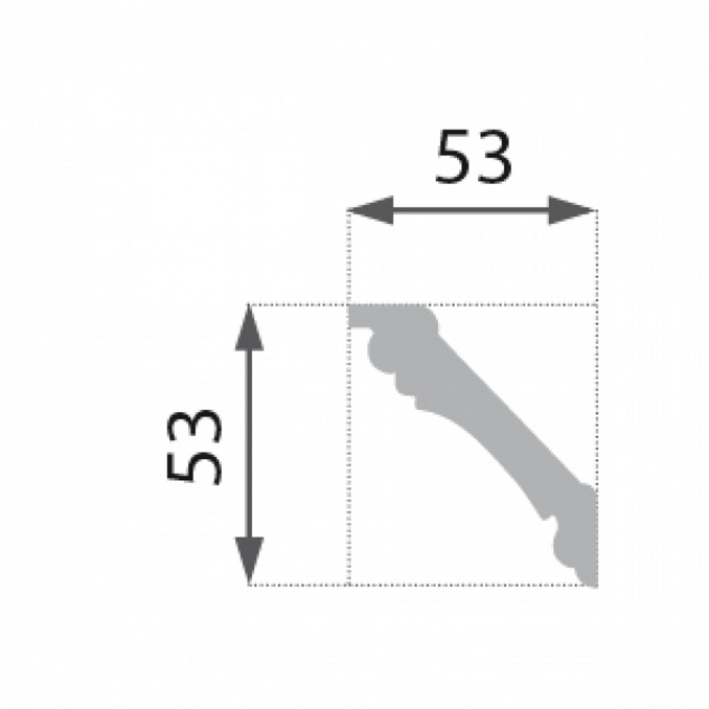 Marbet Design B-26 White and Gold Cornice - 68 Meters