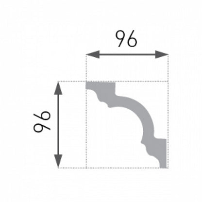 Marbet Design E-16 XPS Cornice - 12 Meters