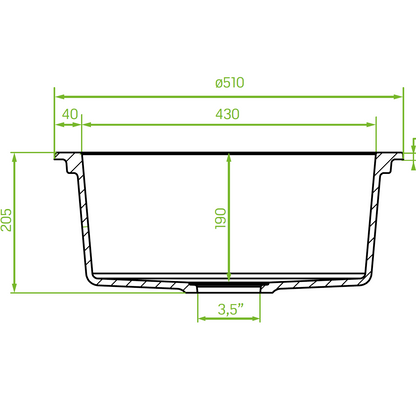 Laveo Dafne Granite Sink 1 Bowl V2 - Beach Sand