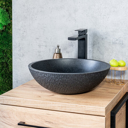Laveo Amber Granite Washbasin - Black